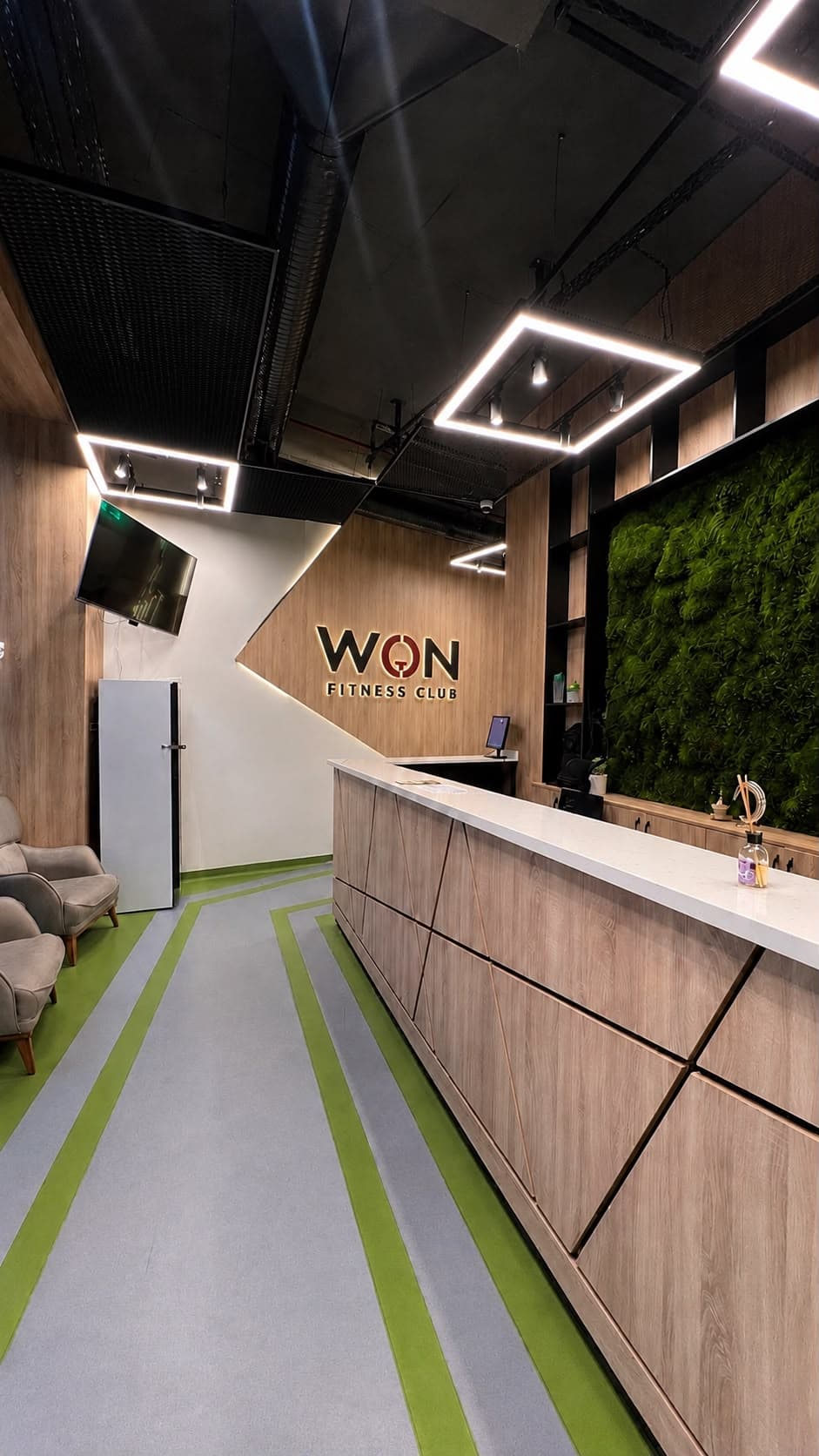 WonFitness resepsiyon ve karşılama alanı